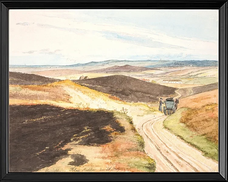 Hohle Straße in den Hügeln von Tolne, Vendsyssel – 1833