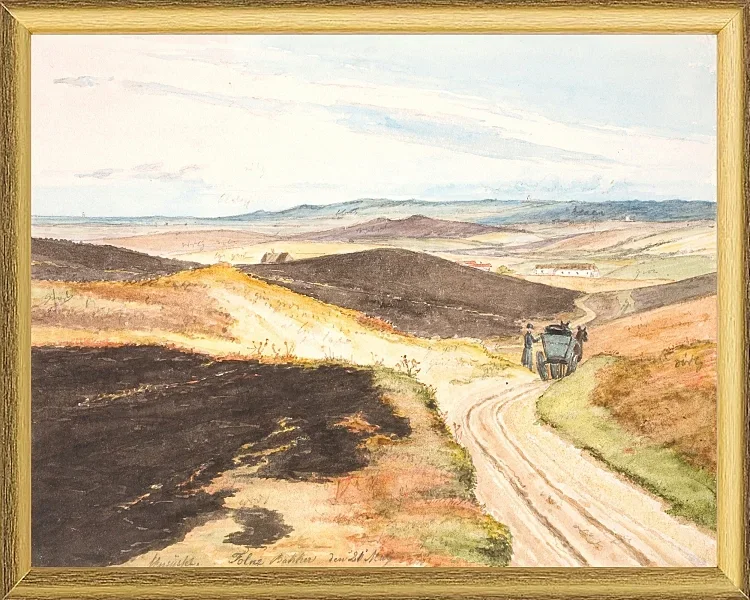 Hohle Straße in den Hügeln von Tolne, Vendsyssel – 1833