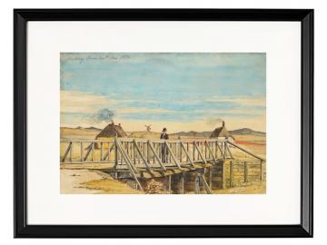 Landschaft mit einer Brücke bei Mosbjerg - 1833