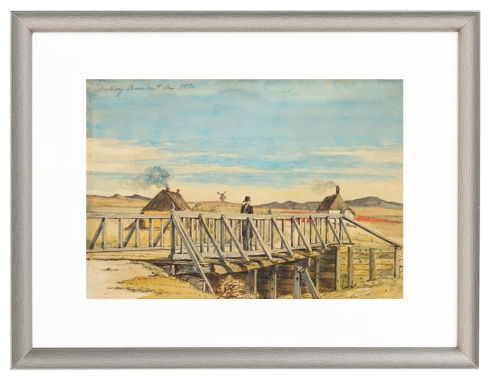 Landschaft mit einer Brücke bei Mosbjerg - 1833