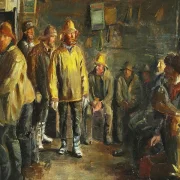 Im Kaufmannsstand an einem Wintertag, an dem kein Fischfang stattfindet – 1891