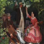 Vilhelm Kyhn – Im Pavillon 1858 | Giclée Kunstdruck gerahmt