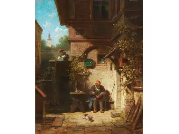 In Erwartung der Zeitung - 1865