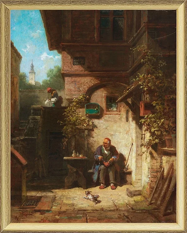 In Erwartung der Zeitung - 1865