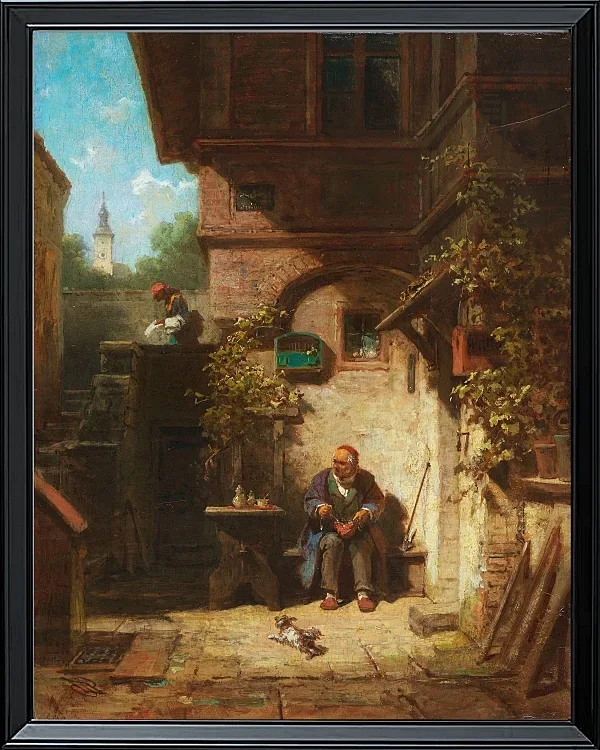 In Erwartung der Zeitung - 1865