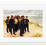 Skagen Fischer am Strand mit Blick aufs Meer – 1925