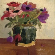 Ingwertopf mit Anemonen - 1900