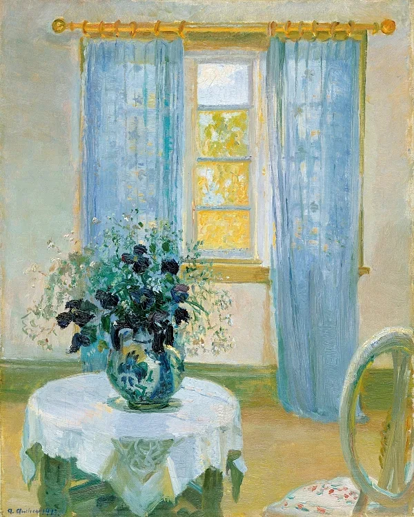 Innenraum mit Clematis - 1913
