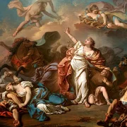 Jacques-Louis David | Apollo und Diana greifen die Kinder von Niobe an – 1772 | Gerahmter Kunstdruck | Klassizismus | formida