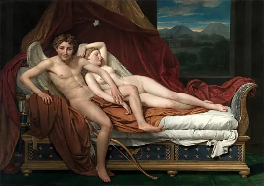 Jacques-Louis David | Amor und Psyche – 1817 | Gerahmter Kunstdruck | Klassizismus | formida