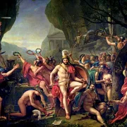 Jacques-Louis David | Leonidas bei den Thermopylen – 1814 | Gerahmter Kunstdruck | Klassizismus | formida