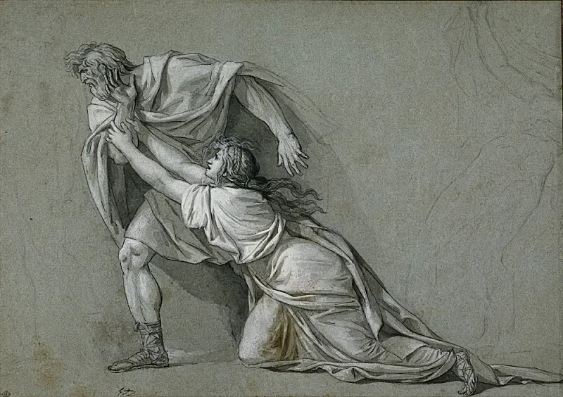 Jacques-Louis David | Marcus Atilius Regulus' afgang til Karthago - 1785 | Indrammet kunsttryk | Klassicisme | formida