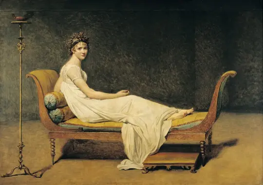 Jacques-Louis David | Madame Récamier - 1800 | Indrammet kunsttryk | Klassicisme | formida