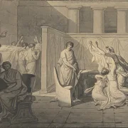 Jacques-Louis David | Die Liktoren bringen Brutus die Leichen seiner Söhne - 1787 | Gerahmter Kunstdruck | Klassizismus | formida