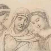Jacques-Louis David | Tre kvinder - 1817 | Indrammet kunsttryk | Klassicisme | formida