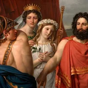 Jacques-Louis David | Achilleus vrede - 1819 | Indrammet kunsttryk | Klassicisme | formida