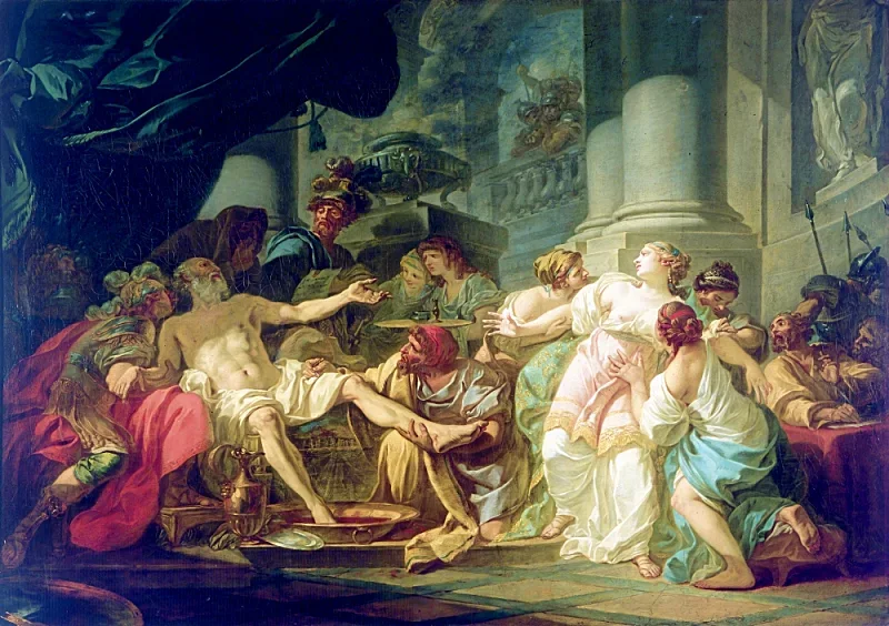 Jacques-Louis David | Senecas død - 1773 | Indrammet kunsttryk | Klassicisme | formida