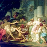 Jacques-Louis David | Senecas død - 1773 | Indrammet kunsttryk | Klassicisme | formida