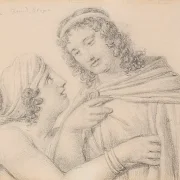 Jacques-Louis David | Mand og kvinde - 1817 | Indrammet kunsttryk | Klassicisme | formida