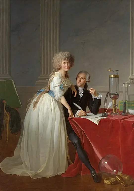 Jacques-Louis David | Antoine Laurent og Marie Anne Lavoisier - 1788 | Indrammet kunsttryk | Klassicisme | formida