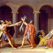 Jacques-Louis David | Horatiernes ed - 1800 | Indrammet kunsttryk | Klassicisme | formida