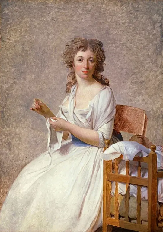 Jacques-Louis David | Madame de Pastoret og hendes søn - 1791 | Indrammet kunsttryk | Klassicisme | formida