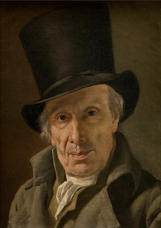 Jacques-Louis David | Mand med hat - 1785 | Indrammet kunsttryk | Klassicisme | formida