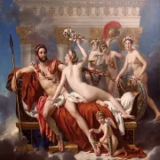 Jacques-Louis David | Mars wird von Venus entwaffnet – 1824 | Gerahmter Kunstdruck | Klassizismus | formida