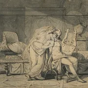 Jacques-Louis David | Paris og Helena - 1786 | Indrammet kunsttryk | Klassicisme | formida