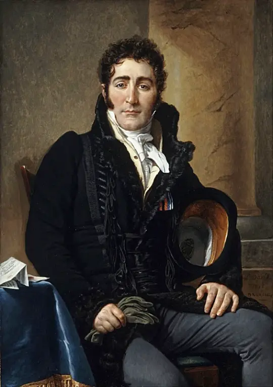 Jacques-Louis David | Pave Pius VII og kardinal Caprara - 1805 | Indrammet kunsttryk | Klassicisme | formida