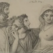 Jacques-Louis David | Phryné for dommerne - 1820 | Indrammet kunsttryk | Klassicisme | formida