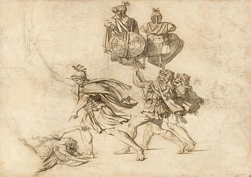 Jacques-Louis David | Camillas død - 1781 | Indrammet kunsttryk | Klassicisme | formida