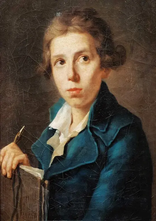 Jacques-Louis David | Jacques-Louis David som ung mand - 1825 | Indrammet kunsttryk | Klassicisme | formida