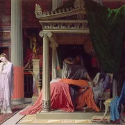 Jean Auguste Dominique Ingres | Achilleus modtager i sit telt Agamemnons udsendinge - 1801 | Indrammet kunsttryk | Klassicisme | formida