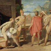 Jean-Auguste Dominique Ingres – Achilles empfängt in seinem Zelt die Gesandten von Agamemnon 1801 | Giclée Kunstdruck gerahmt
