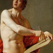Jean-Auguste Dominique Ingres | Akademische Studie eines nackten Mannes - 1801 | Gerahmter Kunstdruck | Klassizismus | formida