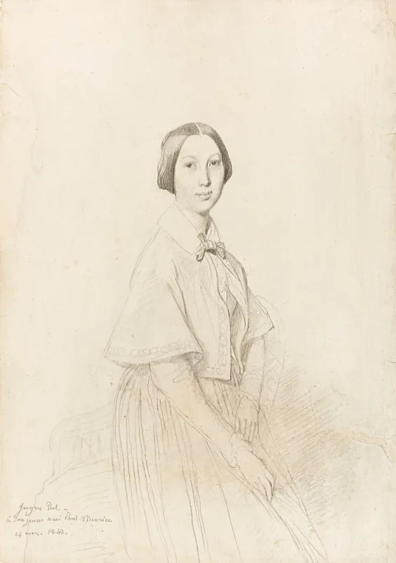 Jean Auguste Dominique Ingres | Madame Paul Meurice - 1843 | Indrammet kunsttryk | Klassicisme | formida