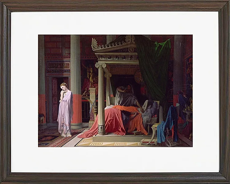 Jean-Auguste Dominique Ingres – Antiochus und Stratonike 1829 | Giclée Kunstdruck gerahmt
