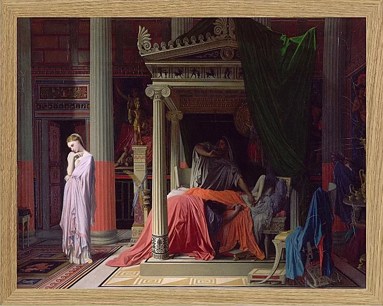 Jean-Auguste Dominique Ingres – Antiochus und Stratonike 1829 | Giclée Kunstdruck gerahmt