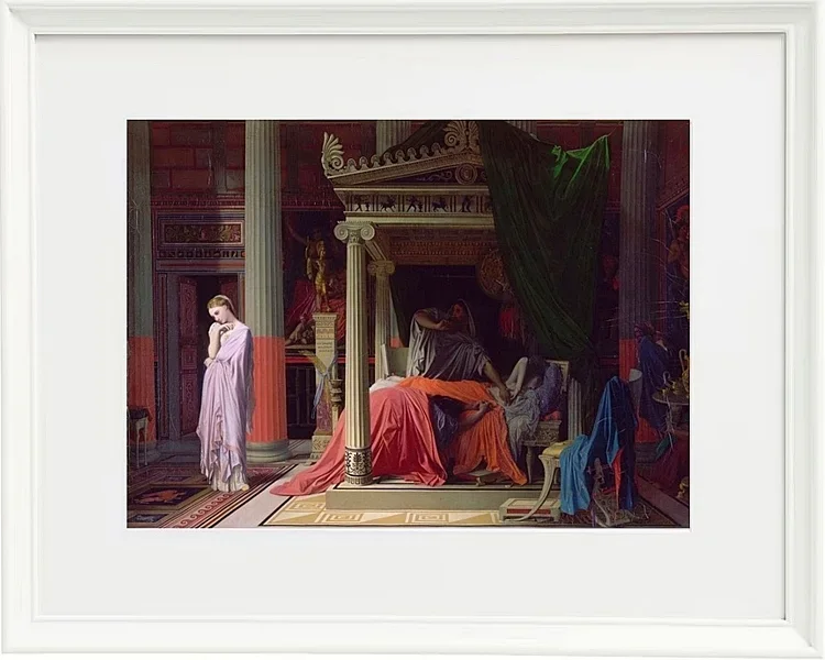 Jean-Auguste Dominique Ingres – Antiochus und Stratonike 1829 | Giclée Kunstdruck gerahmt