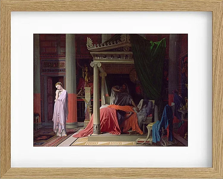 Jean-Auguste Dominique Ingres – Antiochus und Stratonike 1829 | Giclée Kunstdruck gerahmt