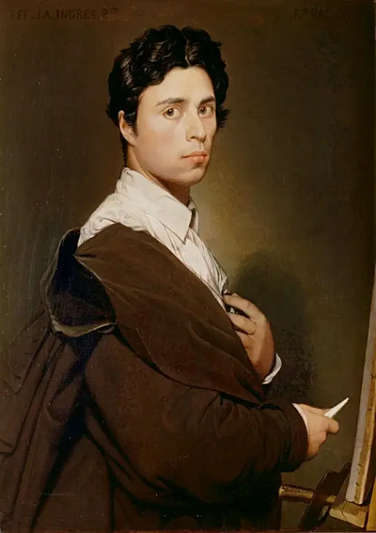 Jean Auguste Dominique Ingres | Selvportræt i en alder af 24 – 1820 | Indrammet kunsttryk | Klassicisme | formida