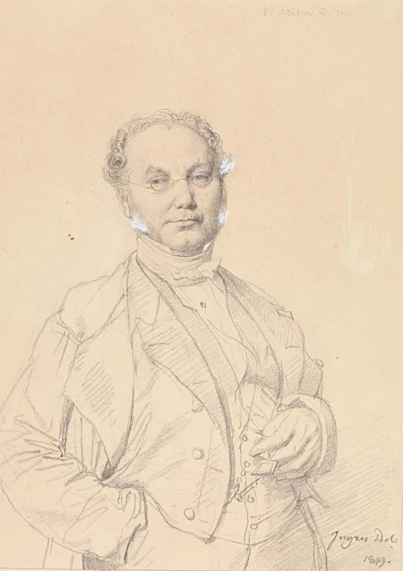 Jean Auguste Dominique Ingres | Dr. François Mêlier - 1849 | Indrammet kunsttryk | Klassicisme | formida