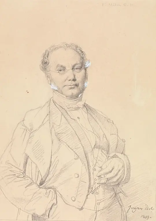 Jean Auguste Dominique Ingres | Dr. François Mêlier - 1849 | Indrammet kunsttryk | Klassicisme | formida