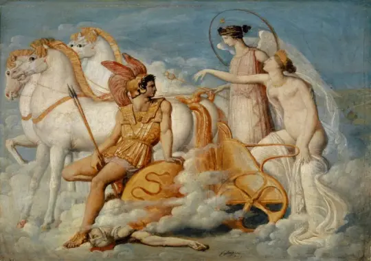 Jean-Auguste Dominique Ingres | Venus kehrt zum Olymp zurück – 1803 | Gerahmter Kunstdruck | Klassizismus | formida