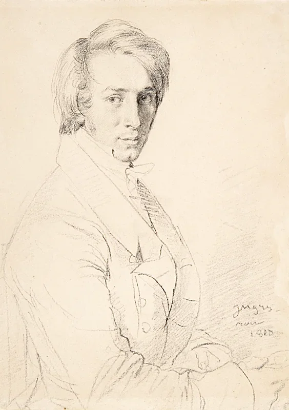 Jean Auguste Dominique Ingres | Ursin Jules Vatinelle - 1820 | Indrammet kunsttryk | Klassicisme | formida
