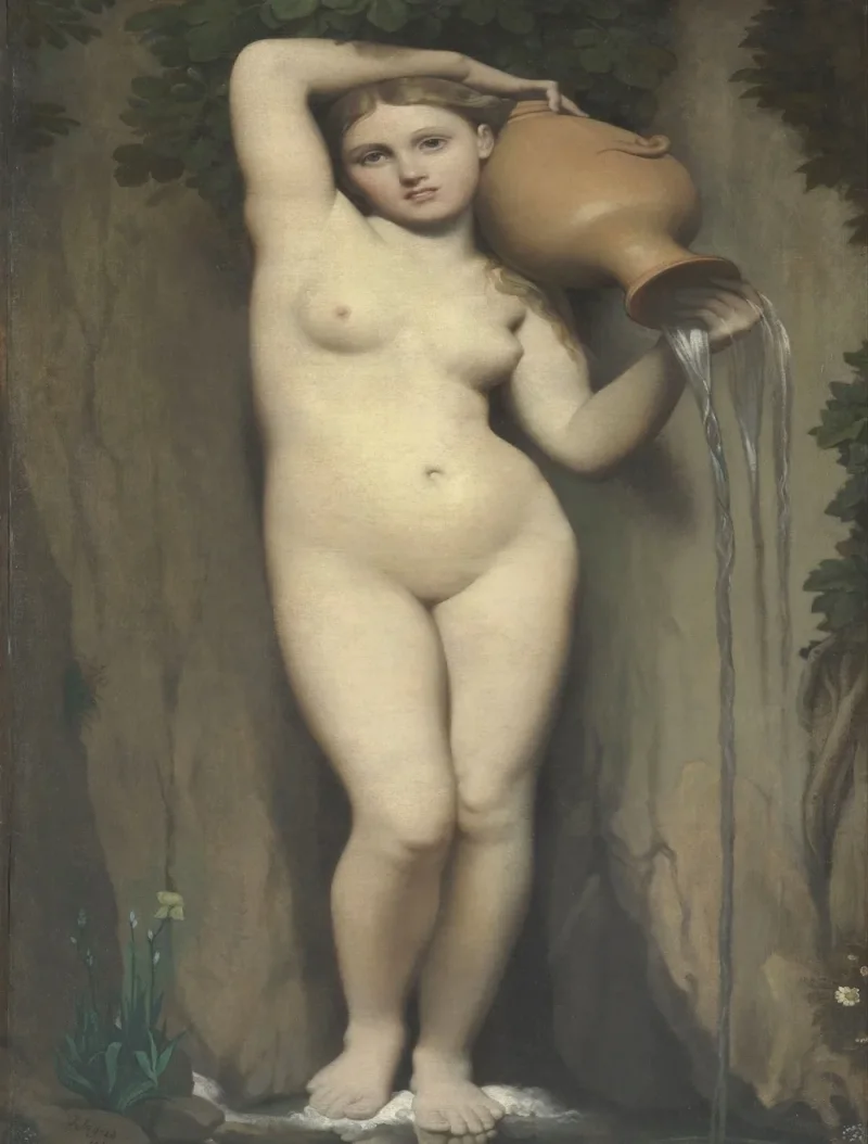 Jean-Auguste Dominique Ingres – Der Frühling  1856 | Giclée Kunstdruck gerahmt