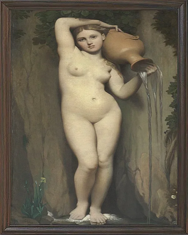 Jean-Auguste Dominique Ingres – Der Frühling  1856 | Giclée Kunstdruck gerahmt