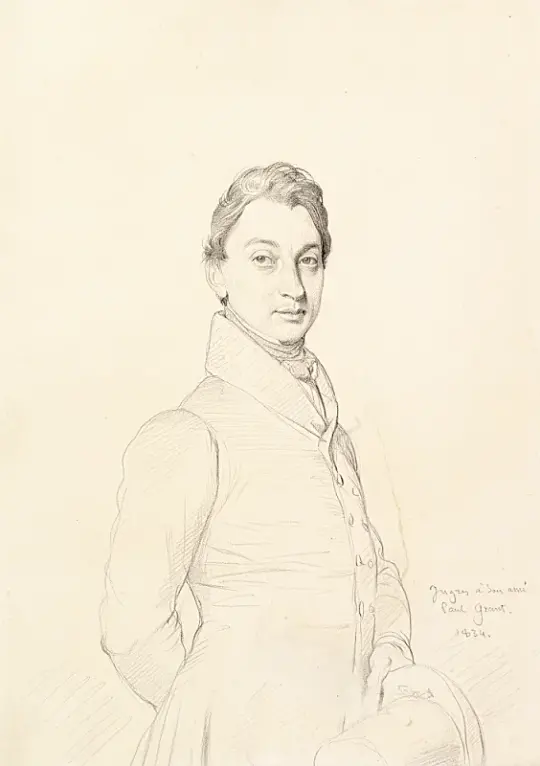 Jean Auguste Dominique Ingres | Advokaten Paul Grand - 1834 | Indrammet kunsttryk | Klassicisme | formida