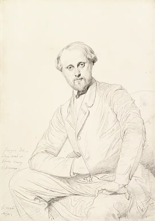Jean Auguste Dominique Ingres | Henri Lehmann - 1850 | Indrammet kunsttryk | Klassicisme | formida